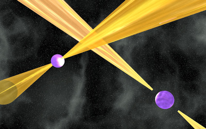 Artist's impression of the Double Pulsar System.