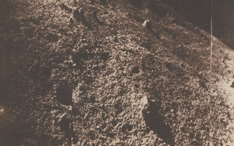 he first picture of the lunar surface taken by Luna 9 and received at Jodrell Bank.