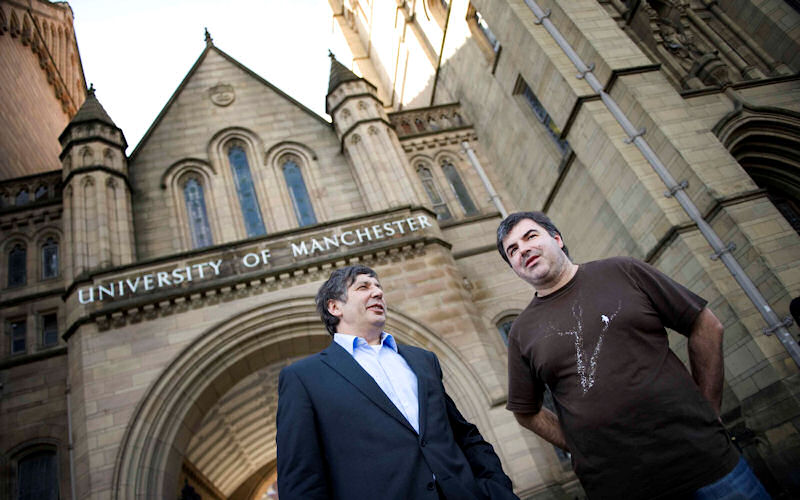 Photo of Andre Geim and Konstantin Novoselov
