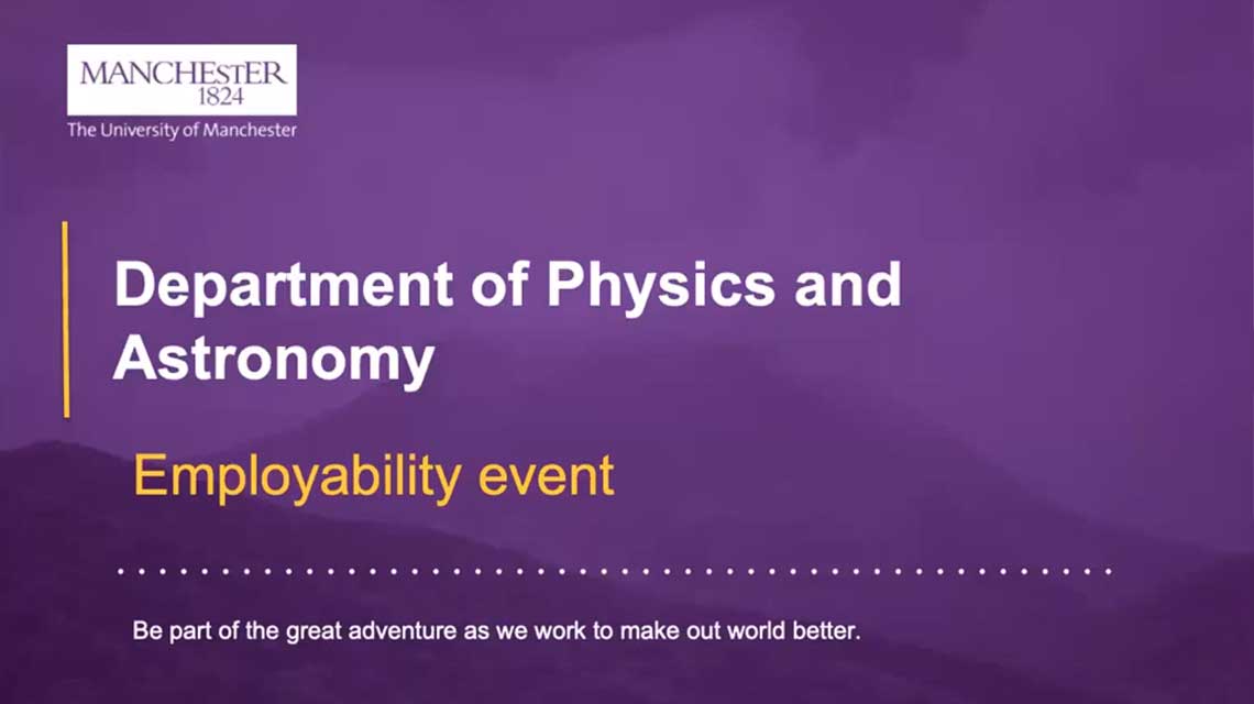 Video poster image for the Physics Employability Event 2021