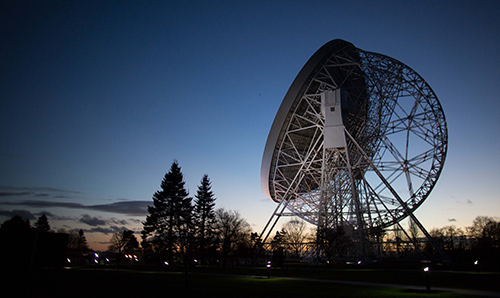 The Lovell Telescope by night